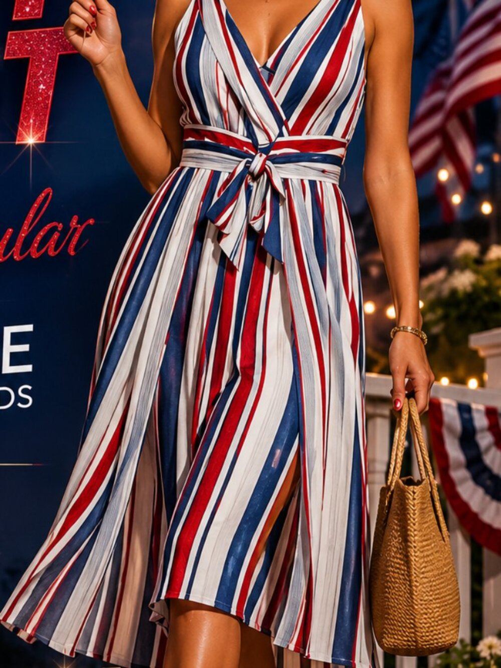 CHIC STAR -M-midi dress=Picnic Day dress festival look 🎉